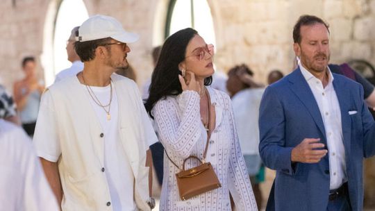 Zľava: Katy Perry a  Orlando Bloom na...