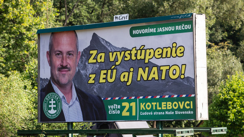 Bilbord strany Kotlebovci - ĽSNS