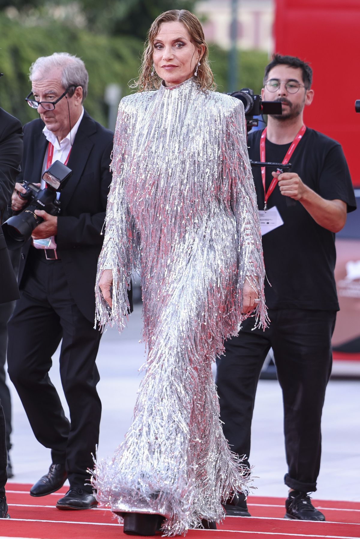 Isabelle Huppert na premiére filmu...