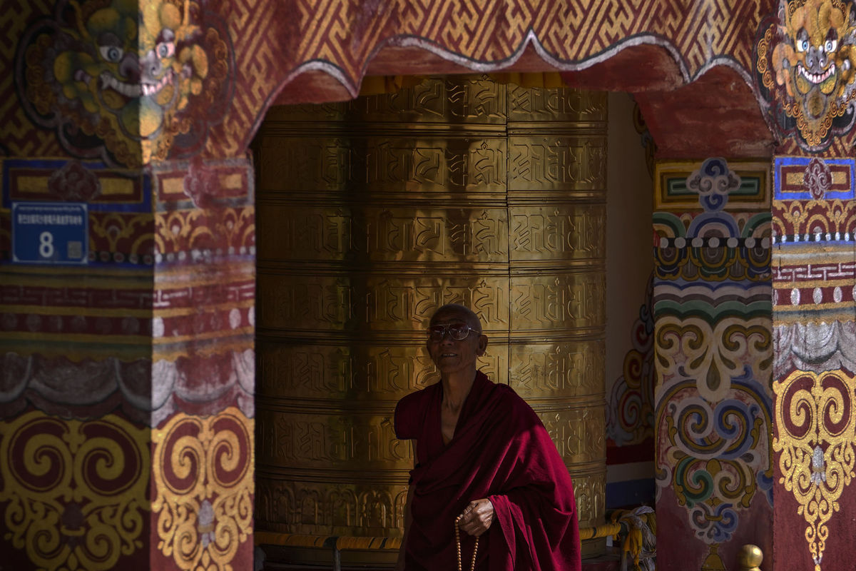 Tibetský mních, Čína,