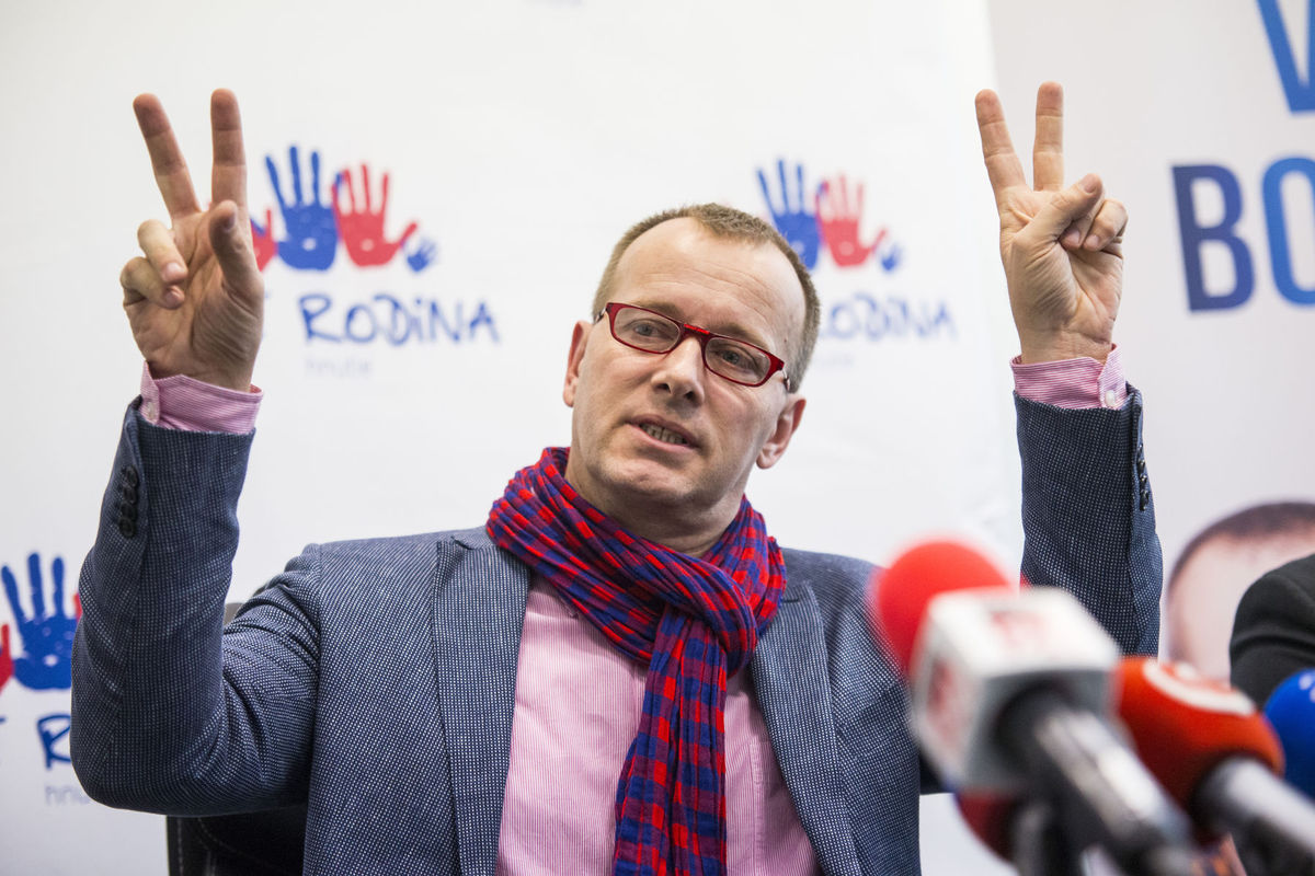 Predseda hnutia Sme rodina Boris Kollár počas...