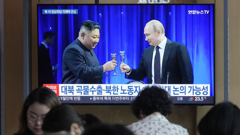 KĽDR, Kim Čong-un, Vladimir Putin, Rusko,
