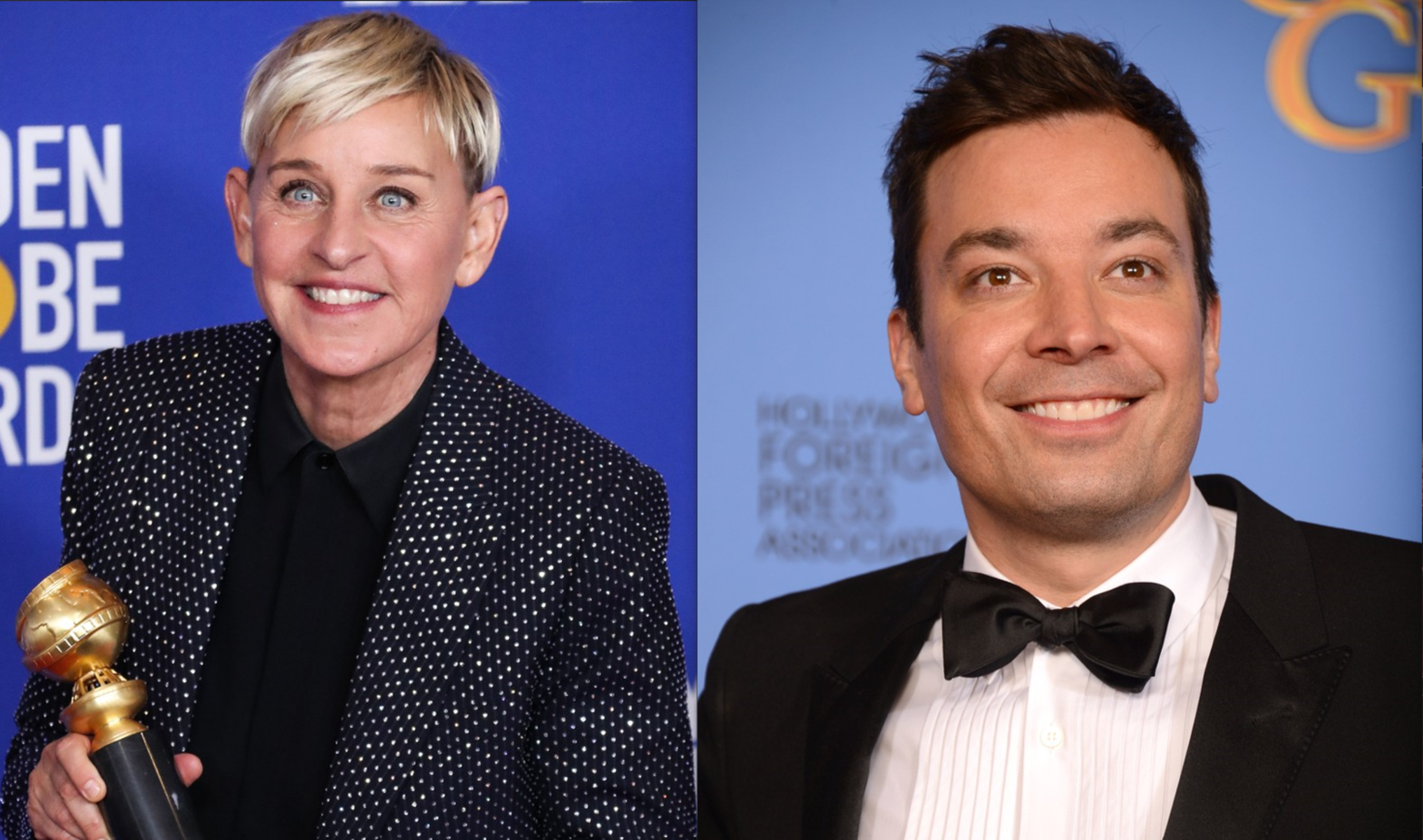 Ellen DeGeneresová a Jimmy Fallon.
