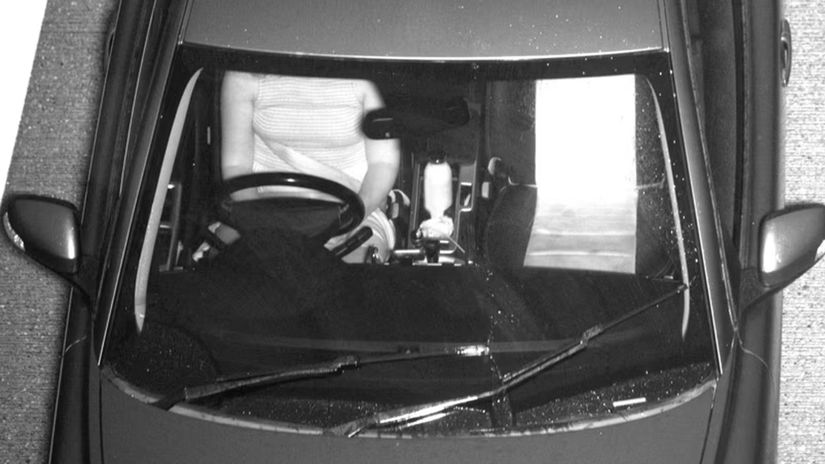 Kamera na sledovanie bezpečnostného pásu