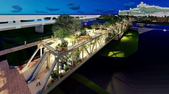 Vizualizácia nového mosta  s názvom Fiesta....