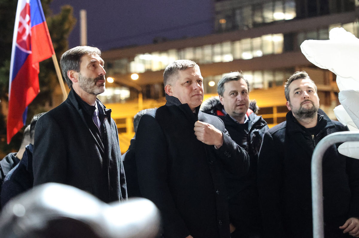 Andrej Danko počas protestu proti obrannej...