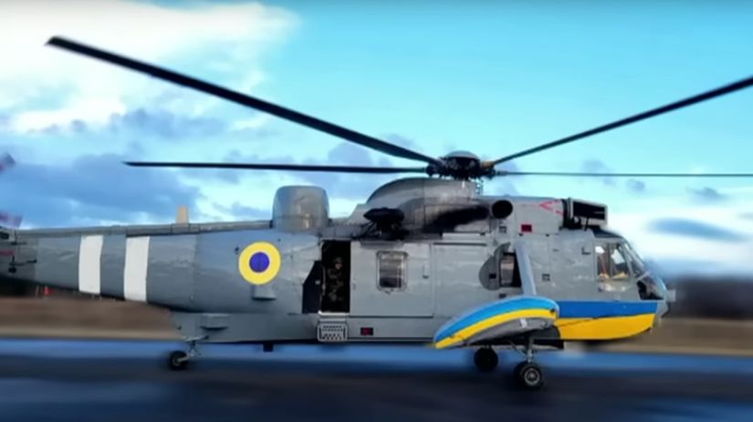 britsky vrtulnik Sea King na Ukrajine