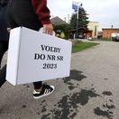 parlamentné voľby 2023, volič, hlasovanie, prenosná urna