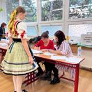 parlamentné voľby 2023, volič, hlasovanie, urna, folklór
