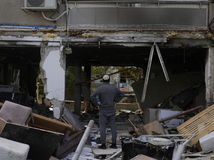 Izrael, útok, Palestína, hamas, bombardovanie, zničená budova