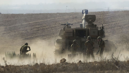 Izraelská mobilná delostrelecká jednotka...