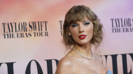 Speváčka Taylor Swift na svetovej premiére...