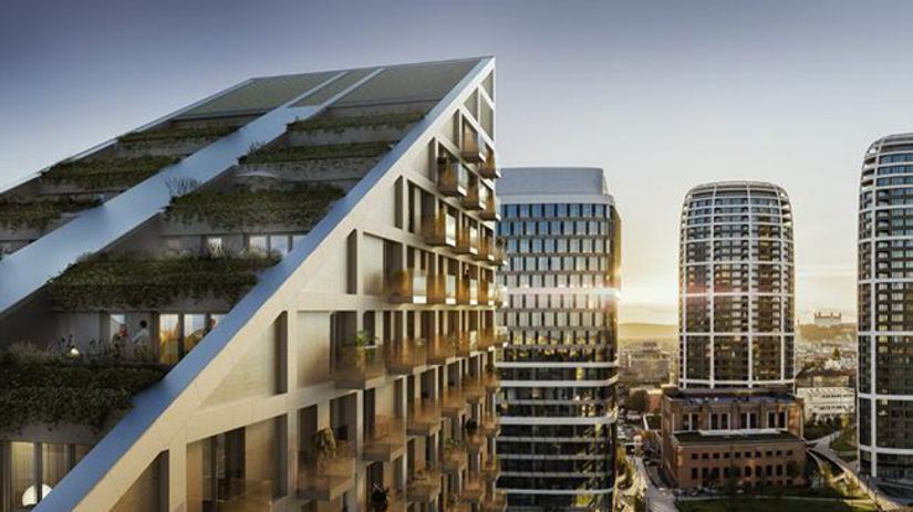 Vizualizácia terás v prémiových bytoch projektu...