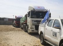 Rafáh / Gaza / Kamión / UN / Humanitárna pomoc /