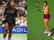 Serena Williamsová a Aryna Sabalenková.