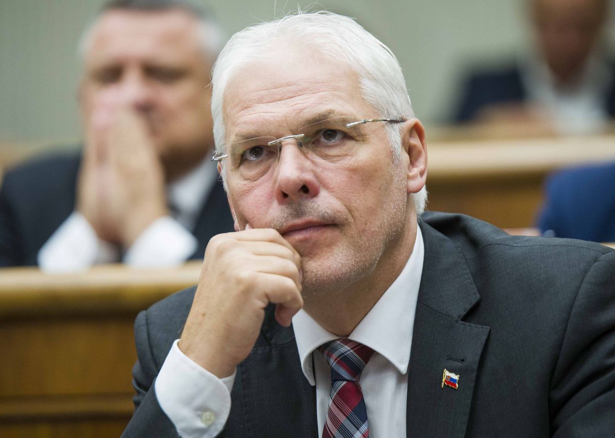 Na snímke poslanec NR SR Karol Farkašovský...
