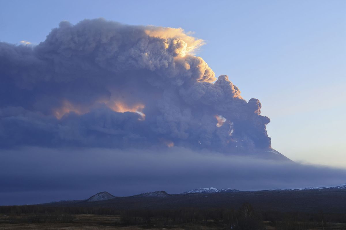 Rusko Sopka Kľučevská Erupcia