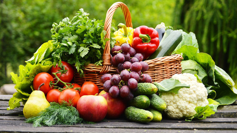 zelenina, ovocie, košík