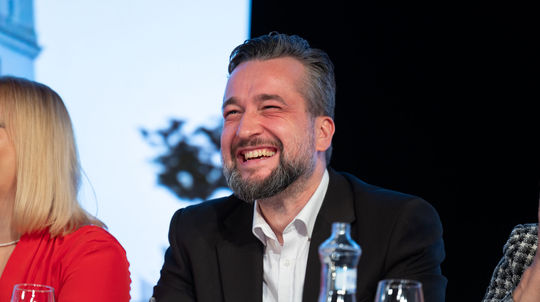 Ľuboš Blaha na sneme Smeru.