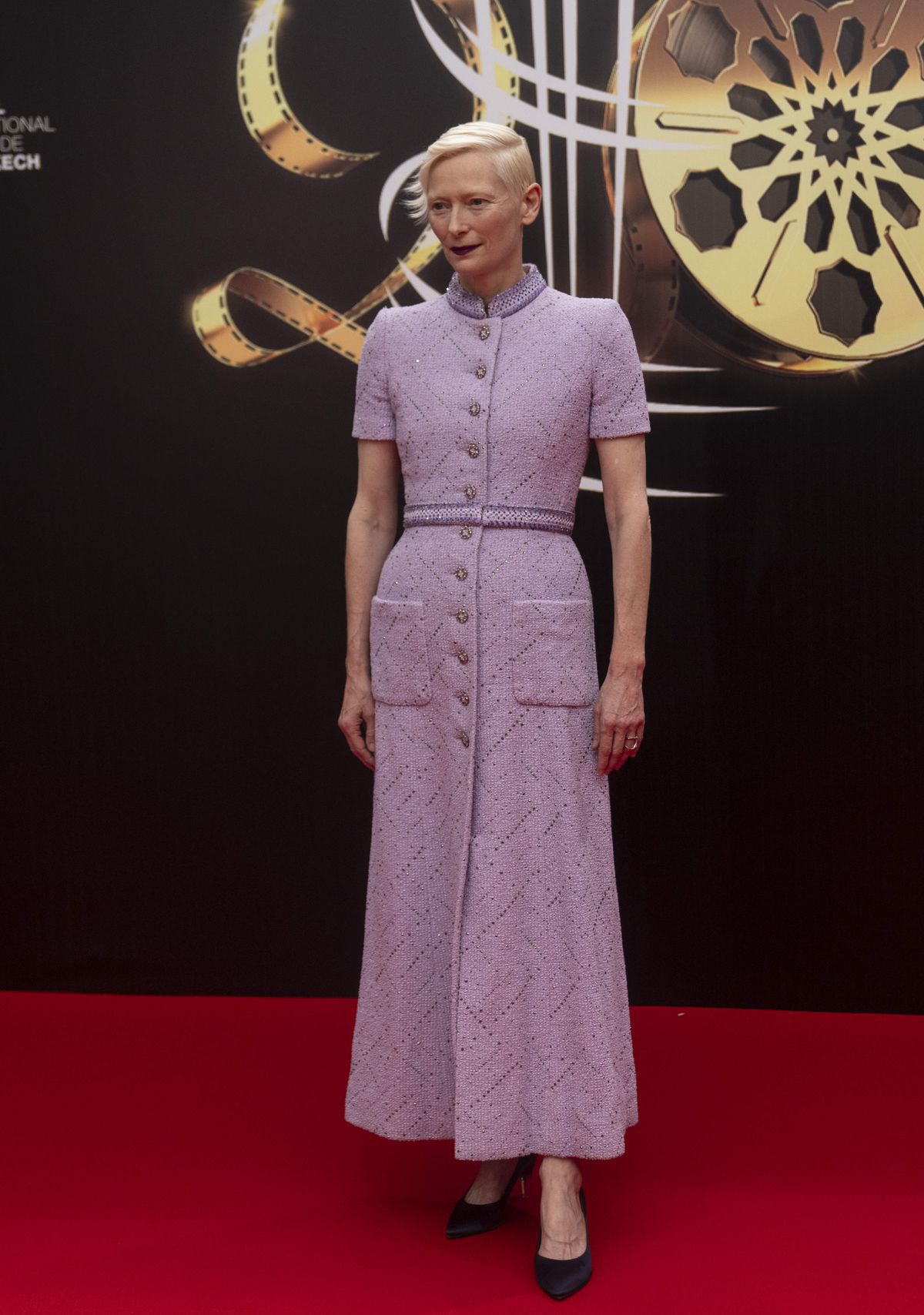 Herečka Tilda Swinton v kreácii Chanel Haute...