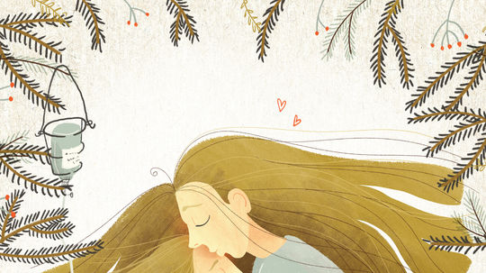 Vianočná pohľadnica ilustrovaná Nikolou Aronovou.