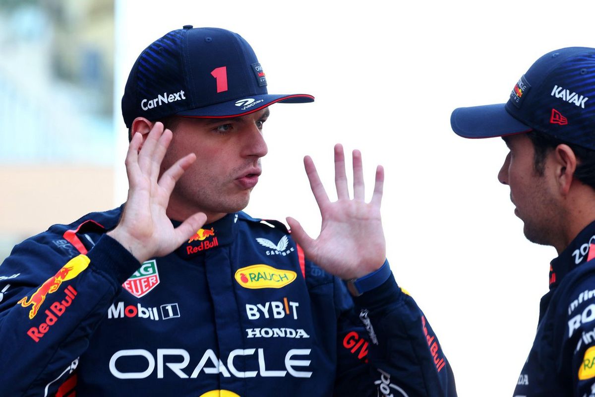 Max Verstappen a Sergio Pérez.