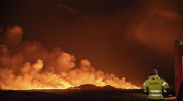 Island Reykjanes Grindavík erupcia, sopka