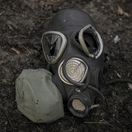 plynová maska, vojna na Ukrajine, plyn, Rusko