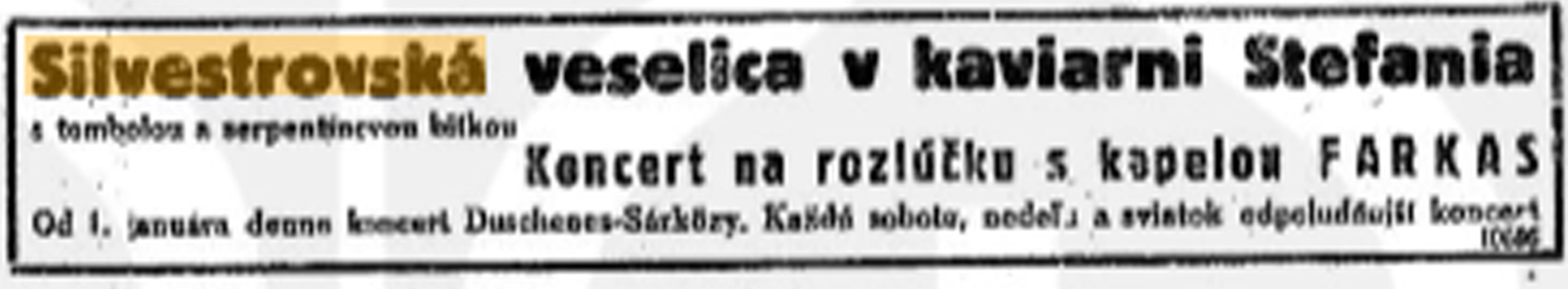Inzeráty z dobovej tlače.