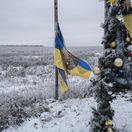 vianocny stromcek Bachmut Ukrajina frontova linia
