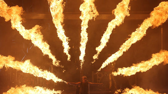 Vystúpenie kapely Rammstein v Trenčíne. 