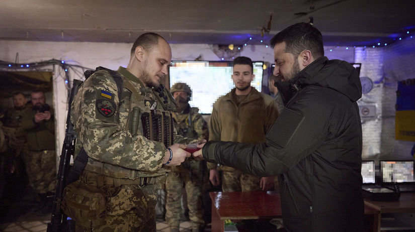 Ukrajina Avdijivka Zelenskyj návšteva Doneck front