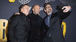 Chris Long, Jason Statham a režisér David Ayer 