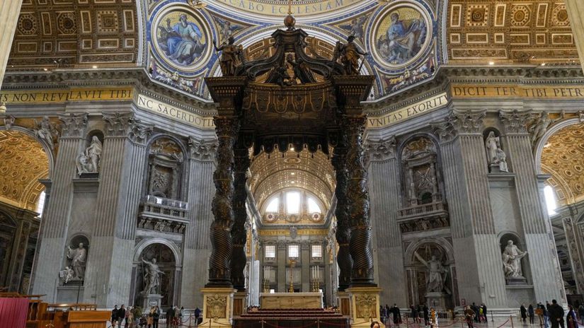 Bernini, baldachýn, Vatikán, chrám sv. Petra