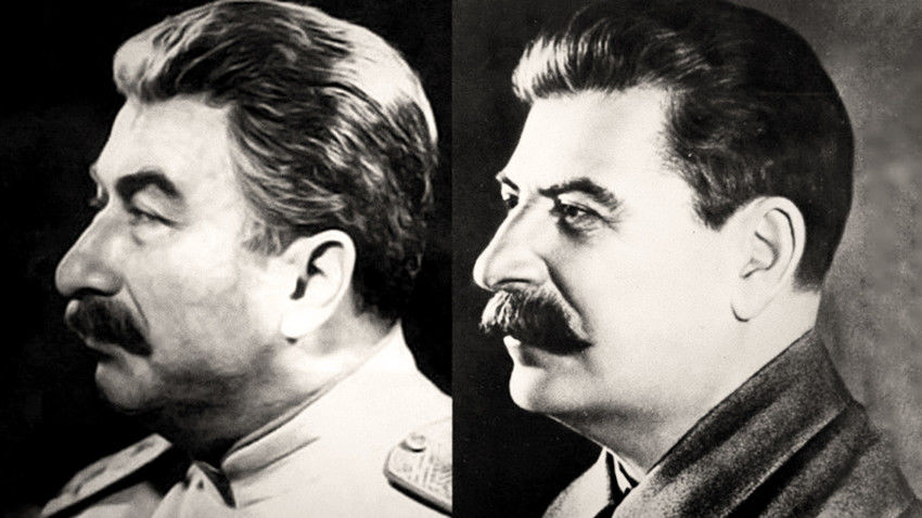 Josif Stalin a herec Felix Dudajev (vľavo),...