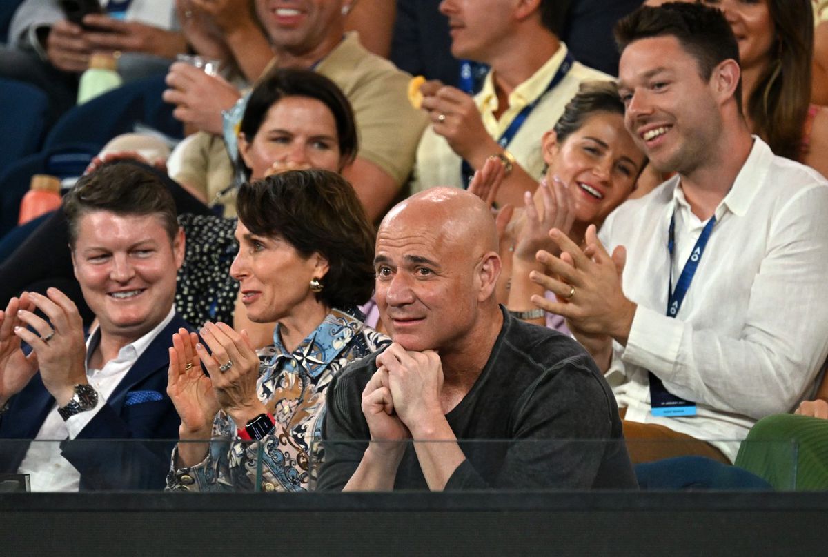 V hľadisku bol aj nezabudnuteľný Andre Agassi.