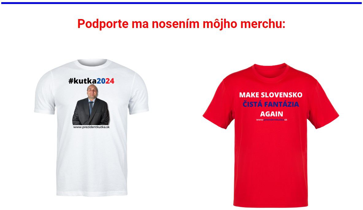 Propagačné materiály, ktoré Kuťka zverejnil na...