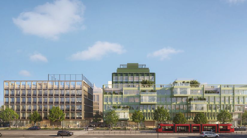 Vízia novej štvrte v areáli bývalej továrne Palma.