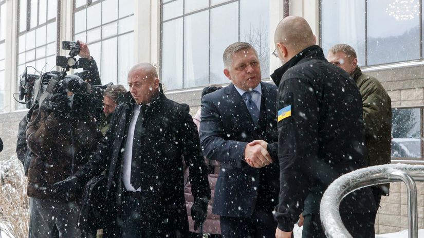 Ukrajina Užhorod Robert Fico Denys Šmyhaľ