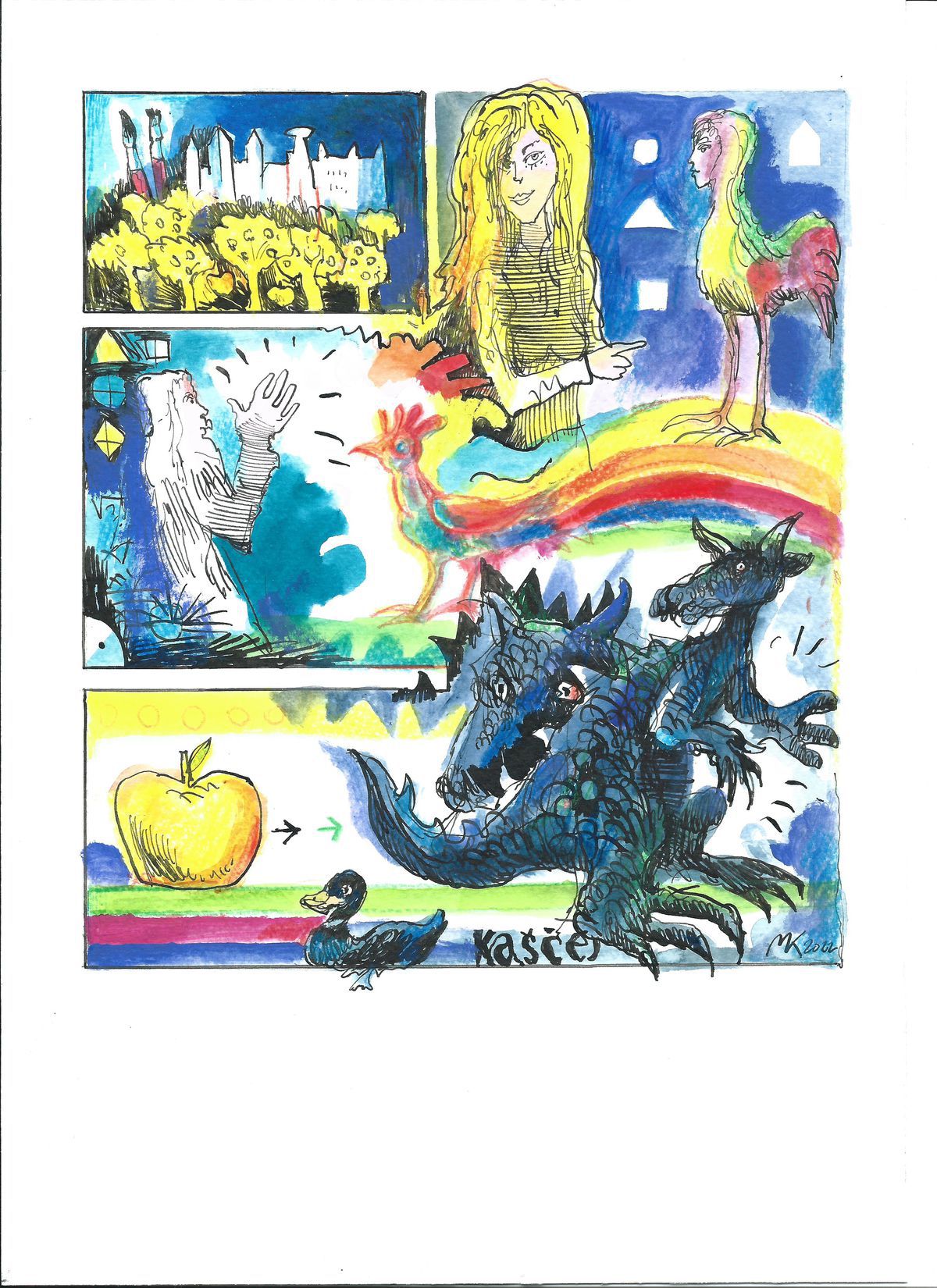 Ilustrácie z knihy Staroslovanské mýty a legendy.
