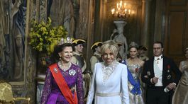 Sweden Švédska kráľovná Silvia a Brigitte Macron