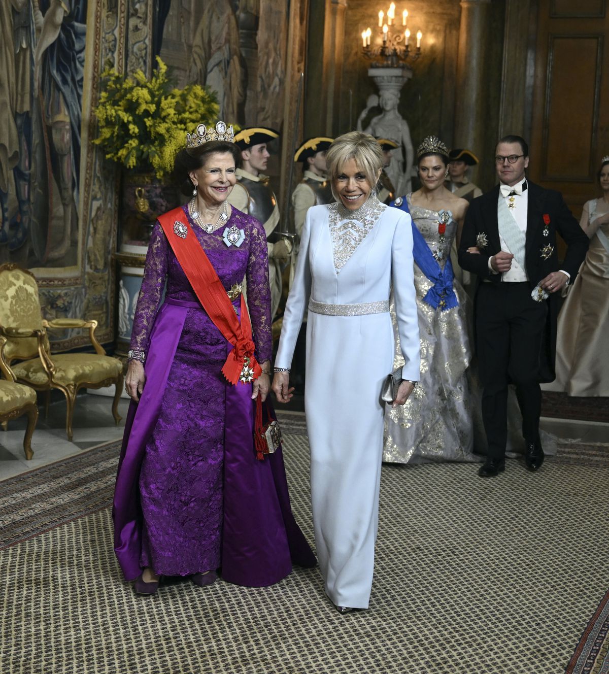 Švédska kráľovná Silvia (vľavo) a Brigitte...