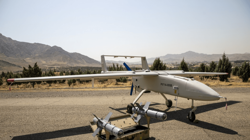 Prioritne iránsky prieskumný dron Mohajer 6 je...