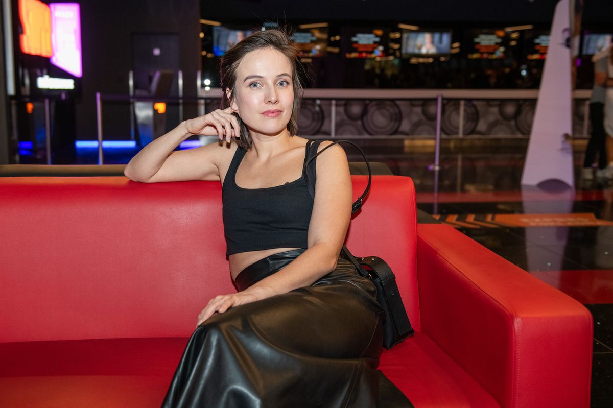 Herečka Tereza Ramba na premiére filmu Franta...
