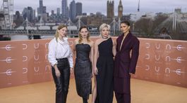 Zľava: Herečky Lea Seydoux, Rebecca Ferguson, Florence Pugh a Zendaya.