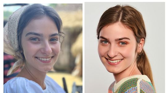 Vľavo: Viktória Jurištová v Čase nádejí a v...