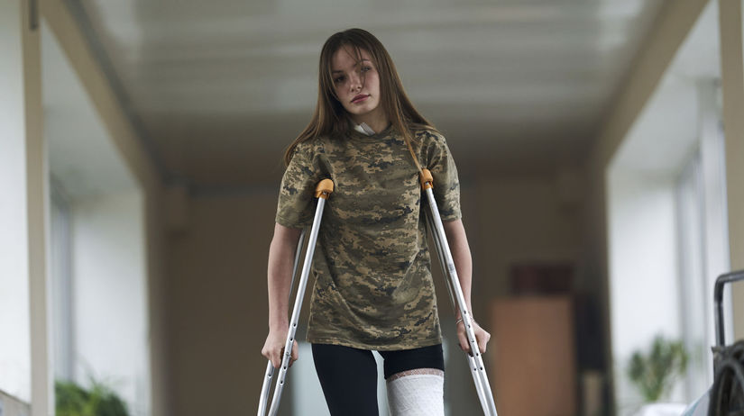 Deväťnásťročná Ruslana Danylkinová ako vojačka...