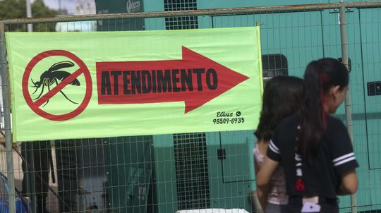 Tabuľa so zobrazením prekríženého komára pred...