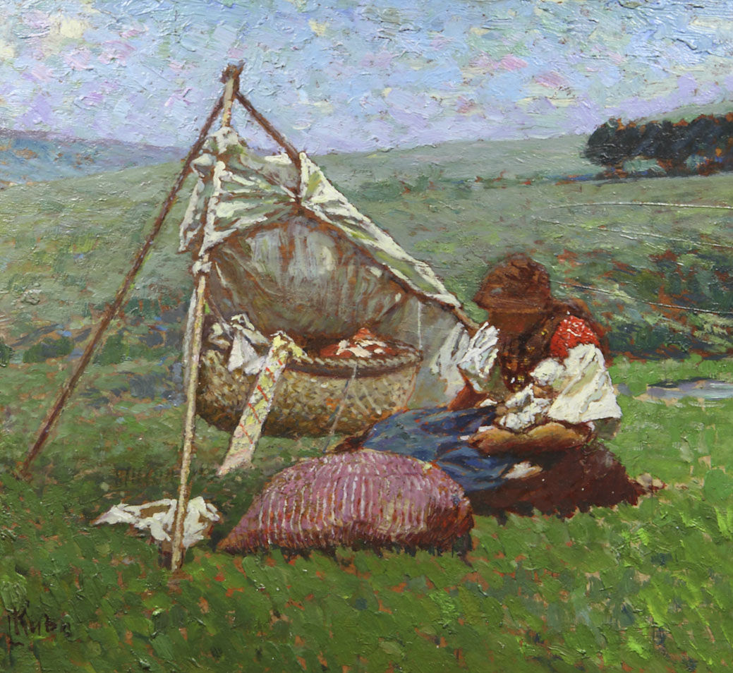 Slovenská kolíska. Olej na kartóne. 1928....