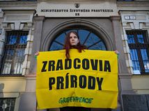 Greenpeace Slovensko aktivisti protest